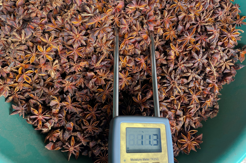 Moisture Level of Star Anise